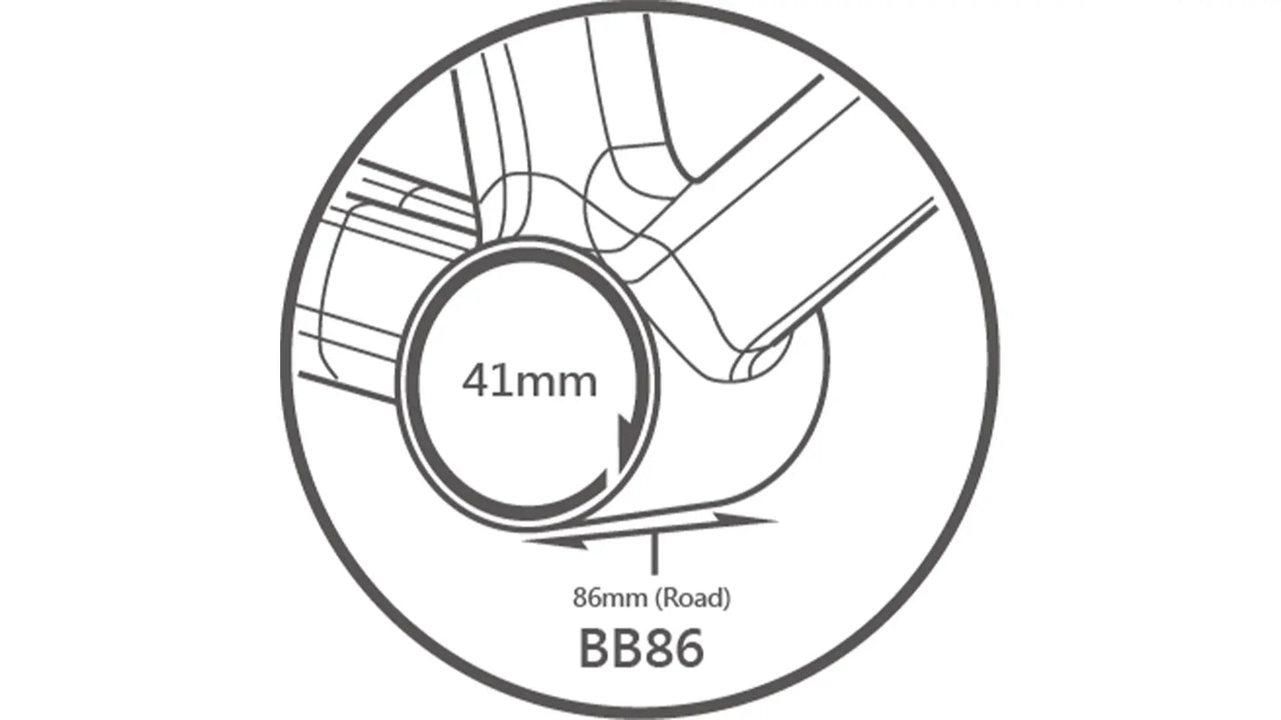 Tripeak 41mm (BB86/92), 86mm (Road)/92mm(MTB), SRAM DUB (Road/MTB)