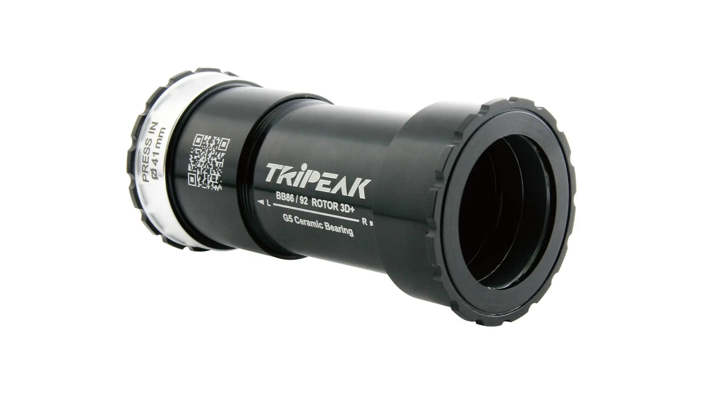 Tripeak 41mm (BB86/92), 86mm (Road)/92mm(MTB), 30 mm (ROTOR 3D+), G5 Ceramic Bearing, Twist-Fit 4130 Road / MTB